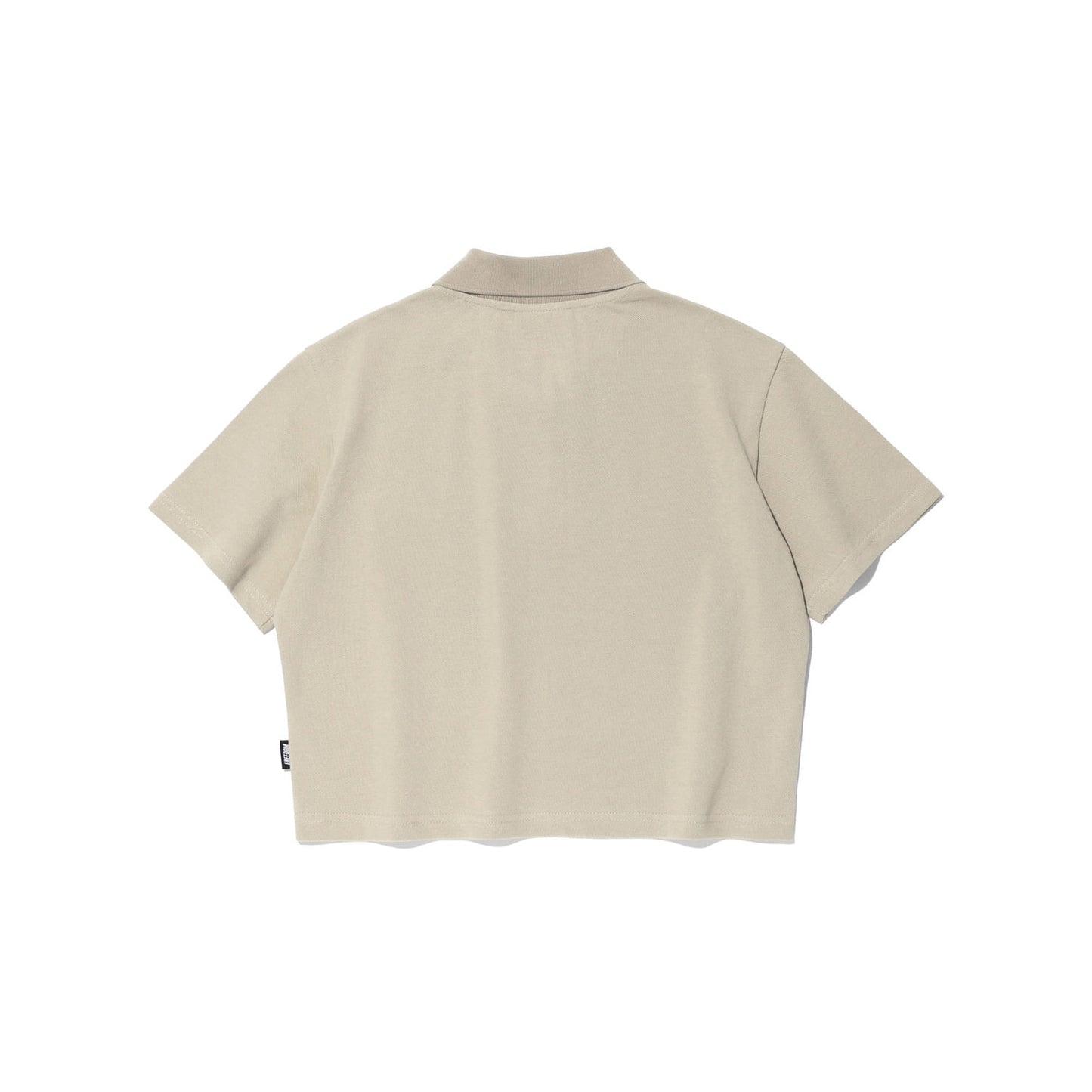 Logo Pique Cropped T-shirt (Beige)
