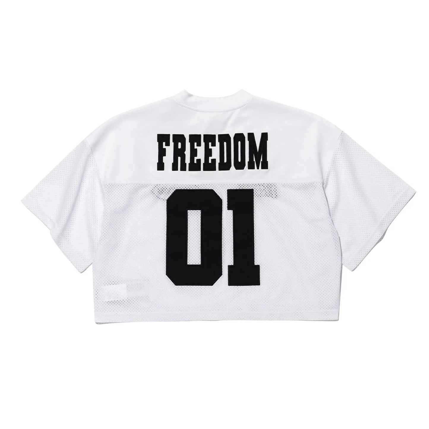 Women's Freedom Crop Rugby Jersey (White/Black)