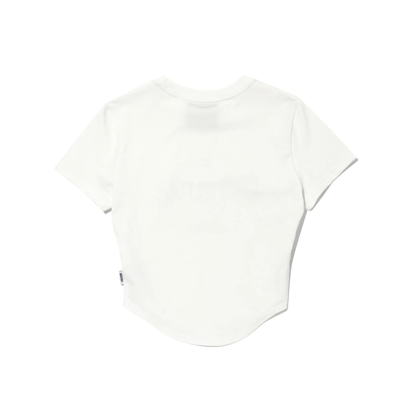 Womens Olympia Big Logo Crop T-Shirts (White)