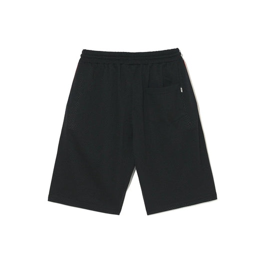 OLYMPIA Lettering All Mesh Bermuda Shorts (Black)