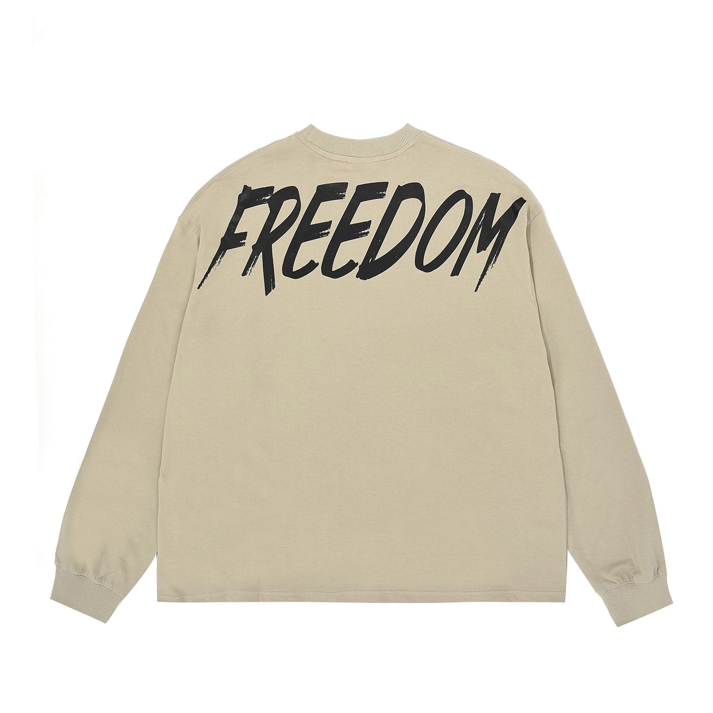FREEDOM back printing long Sleeve (beige)