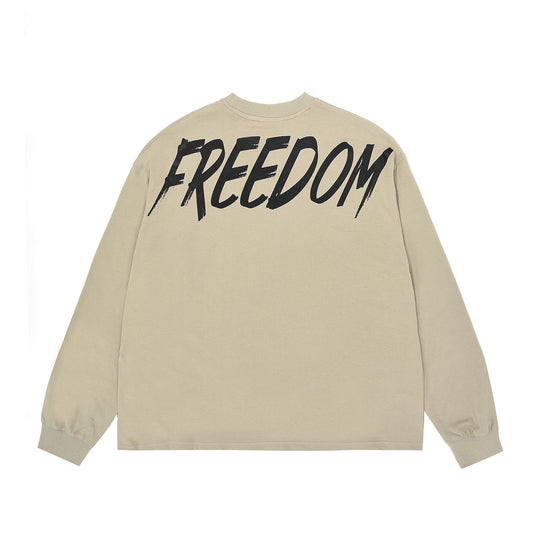 FREEDOM back printing long Sleeve (beige)