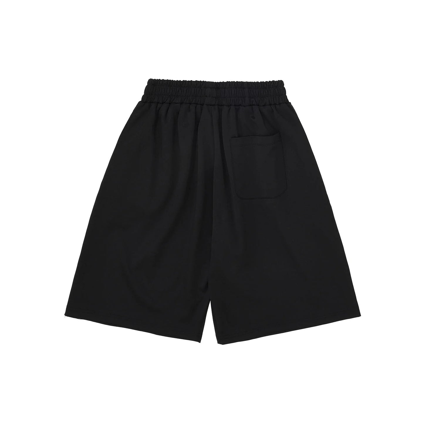 FREEDOM Lettering Bermuda Shorts (Black/White)