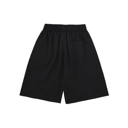 FREEDOM Lettering Bermuda Shorts (Black/White)