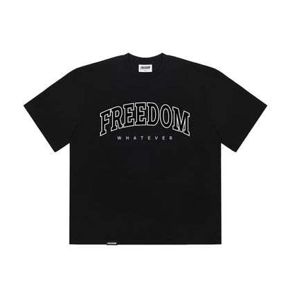 FREEDOM Arch Logo Semiover Fit T-shirt (black/white)
