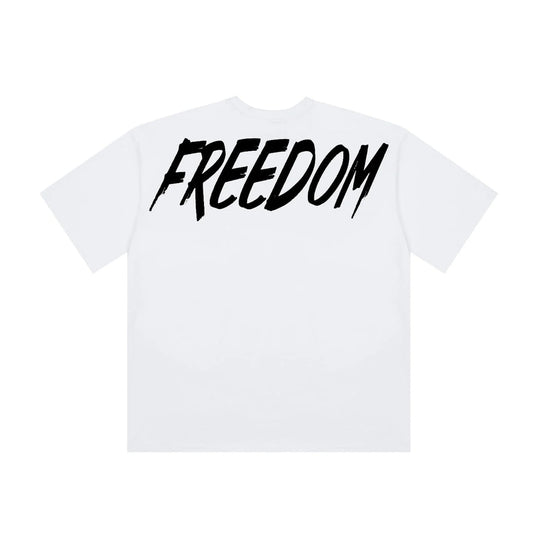 FREEDOM Overfit Back Printing T-Shirt (White)