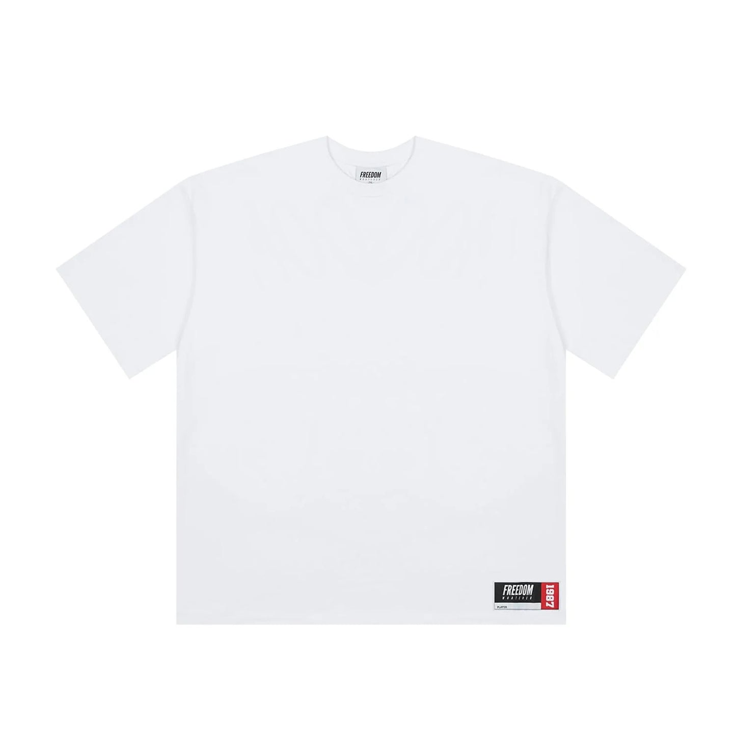FREEDOM Overfit Back Printing T-Shirt (White)