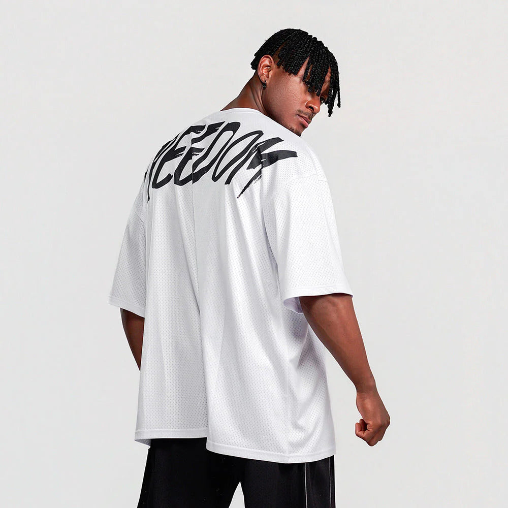 FREEDOM Overfit Back Printing T-Shirt (White)