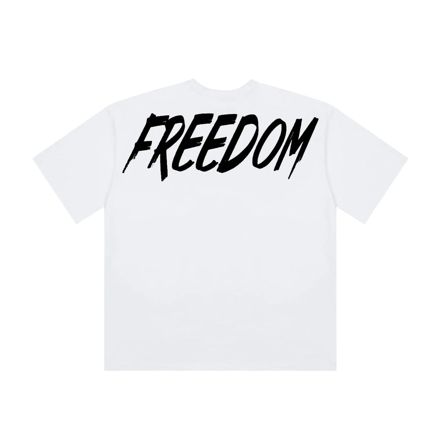 FREEDOM Over Fit Back Printing T-shirt (White)