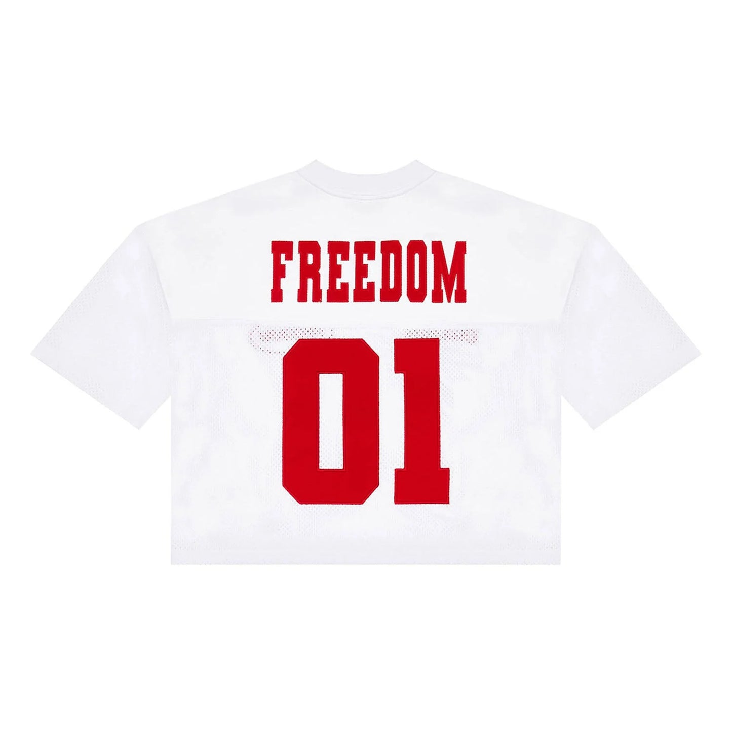 Women's Freedom Crop Rugby Jersey (White/Red)