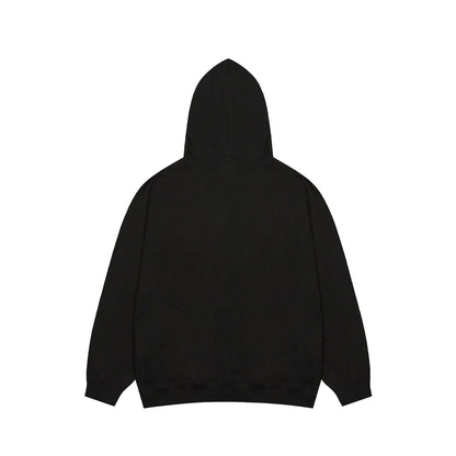 Striped Small Logo Hoodie (Black)