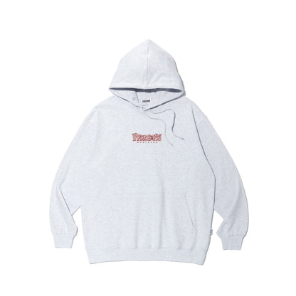 Striped small logo hoodie (melange)