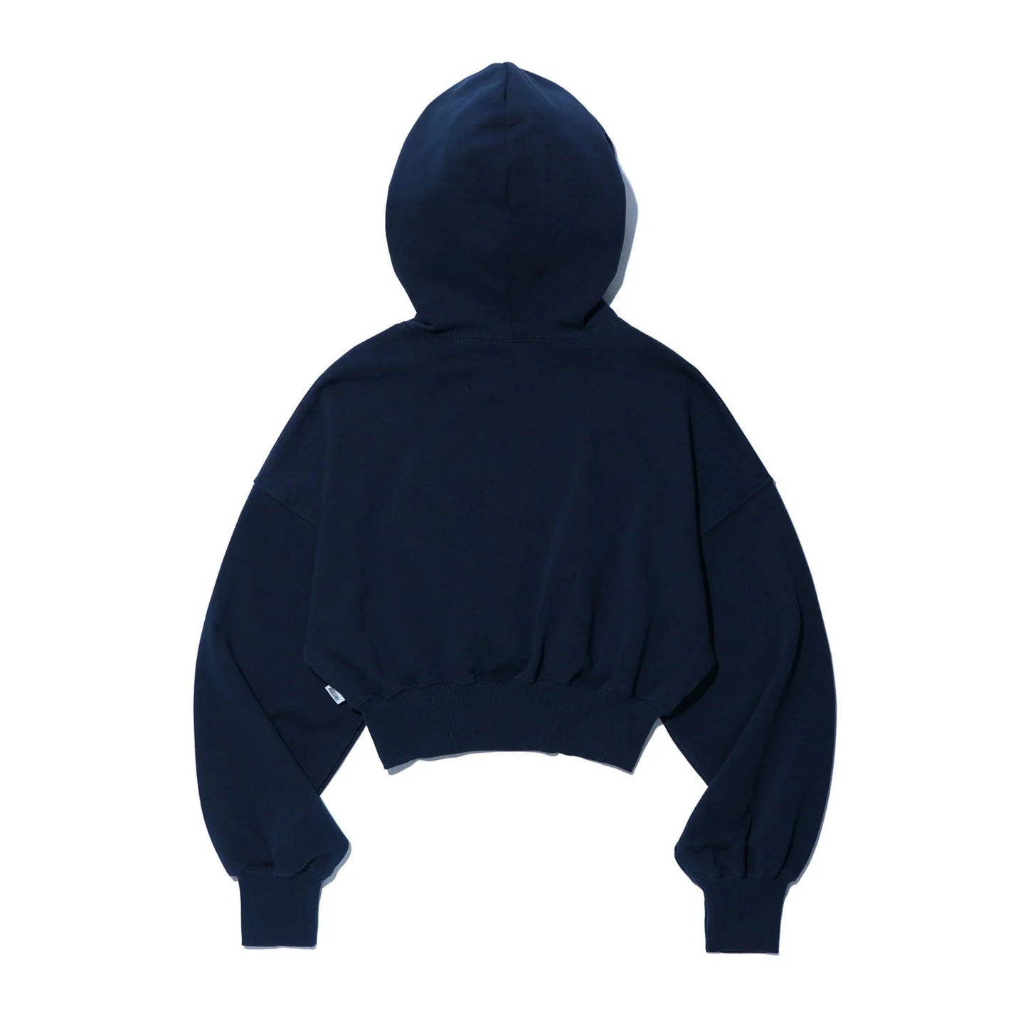 Women's Lettering Applique Crop Hoodie (Navy)