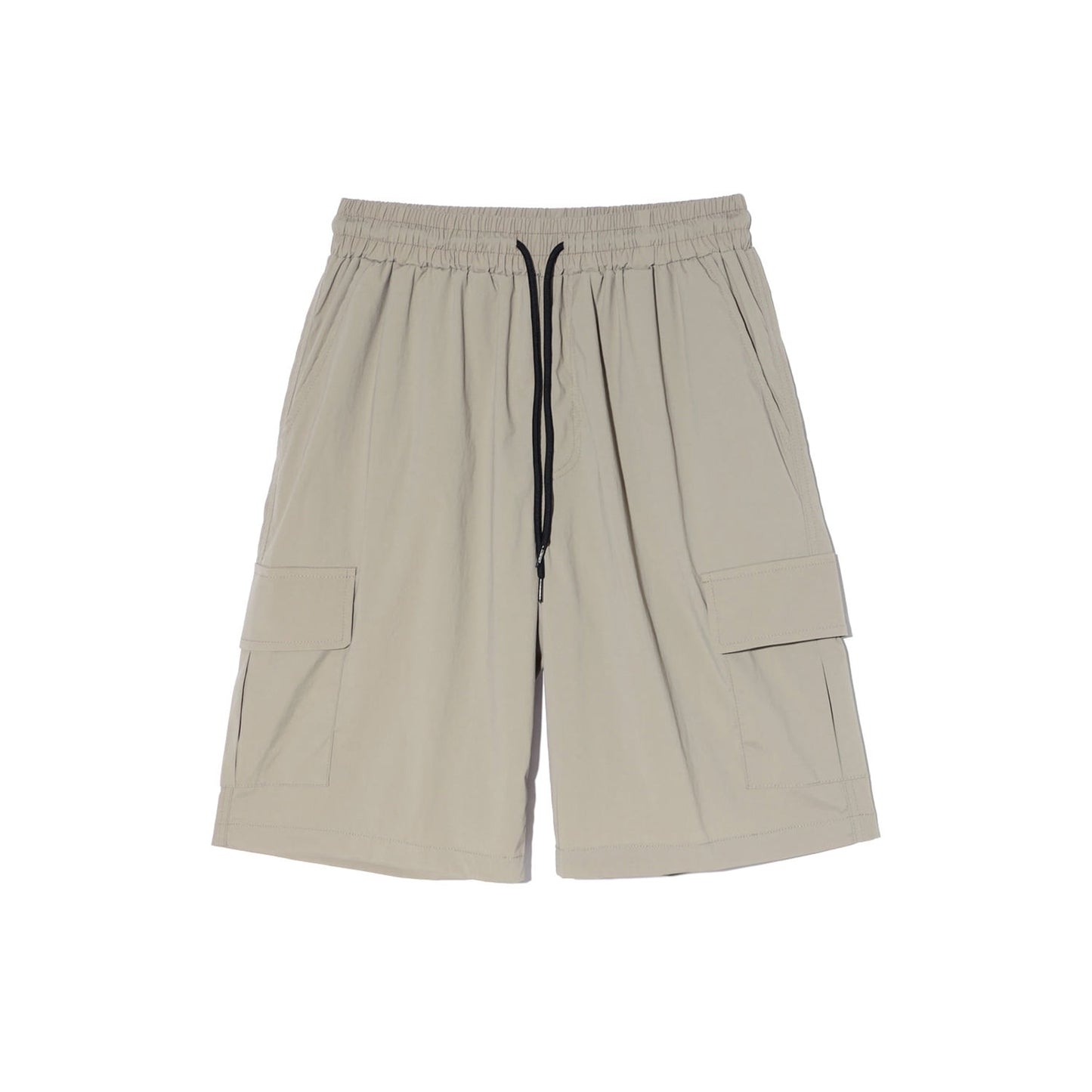 Nylon Cargo Bermuda Shorts (Beige)