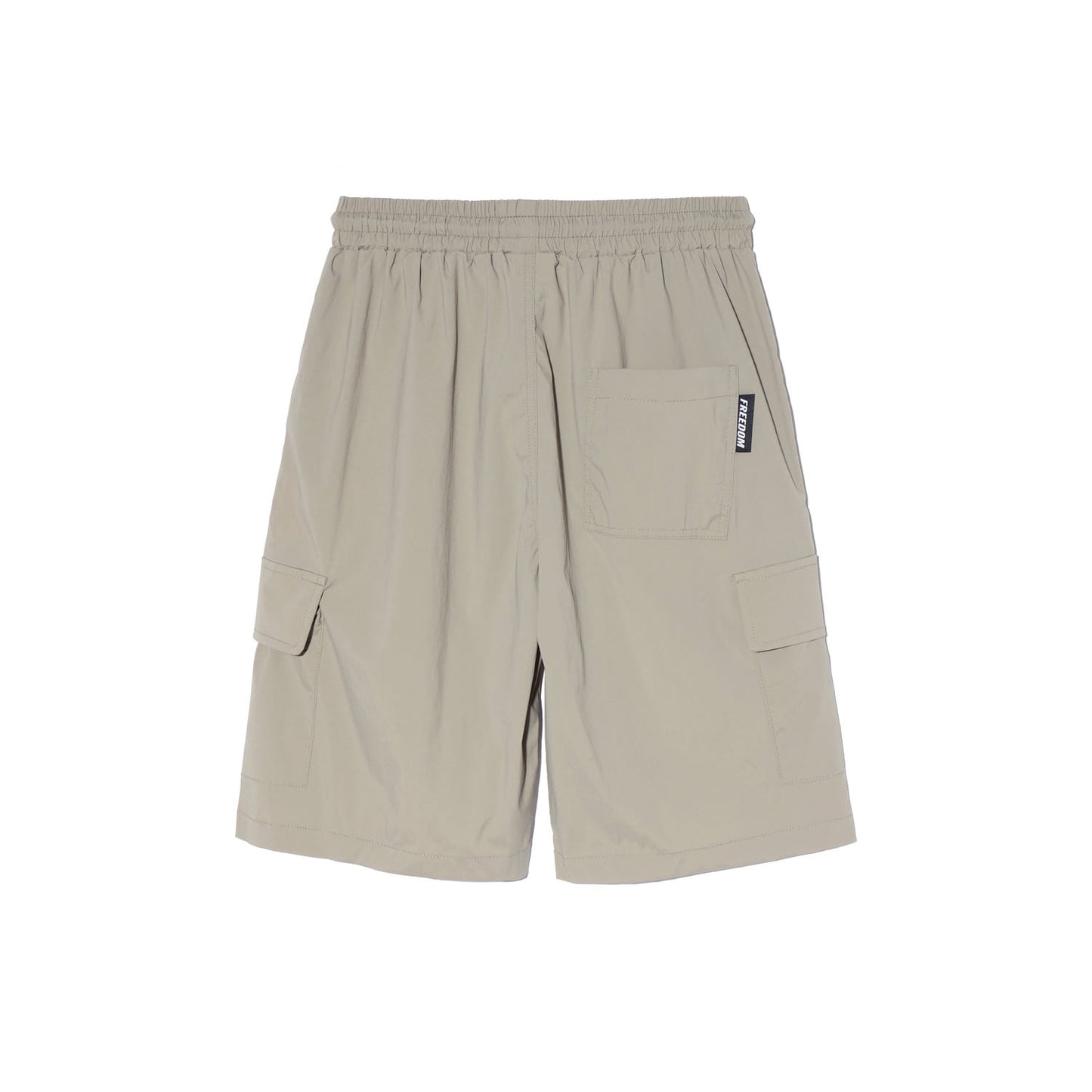 Nylon Cargo Bermuda Shorts (Beige)