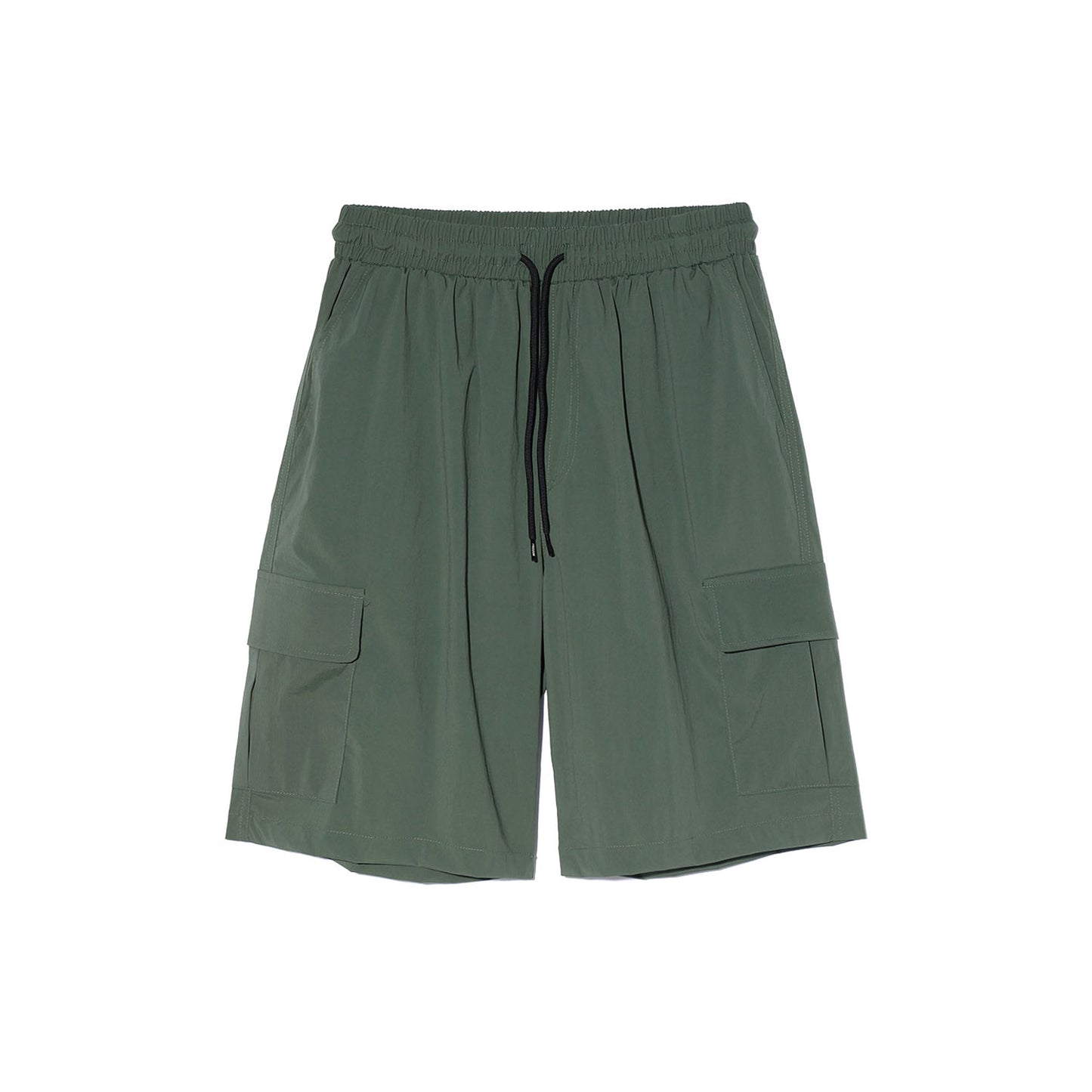 Nylon Cargo Bermuda Shorts (Khaki)