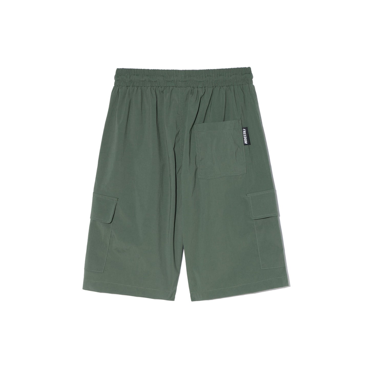 Nylon Cargo Bermuda Shorts (Khaki)