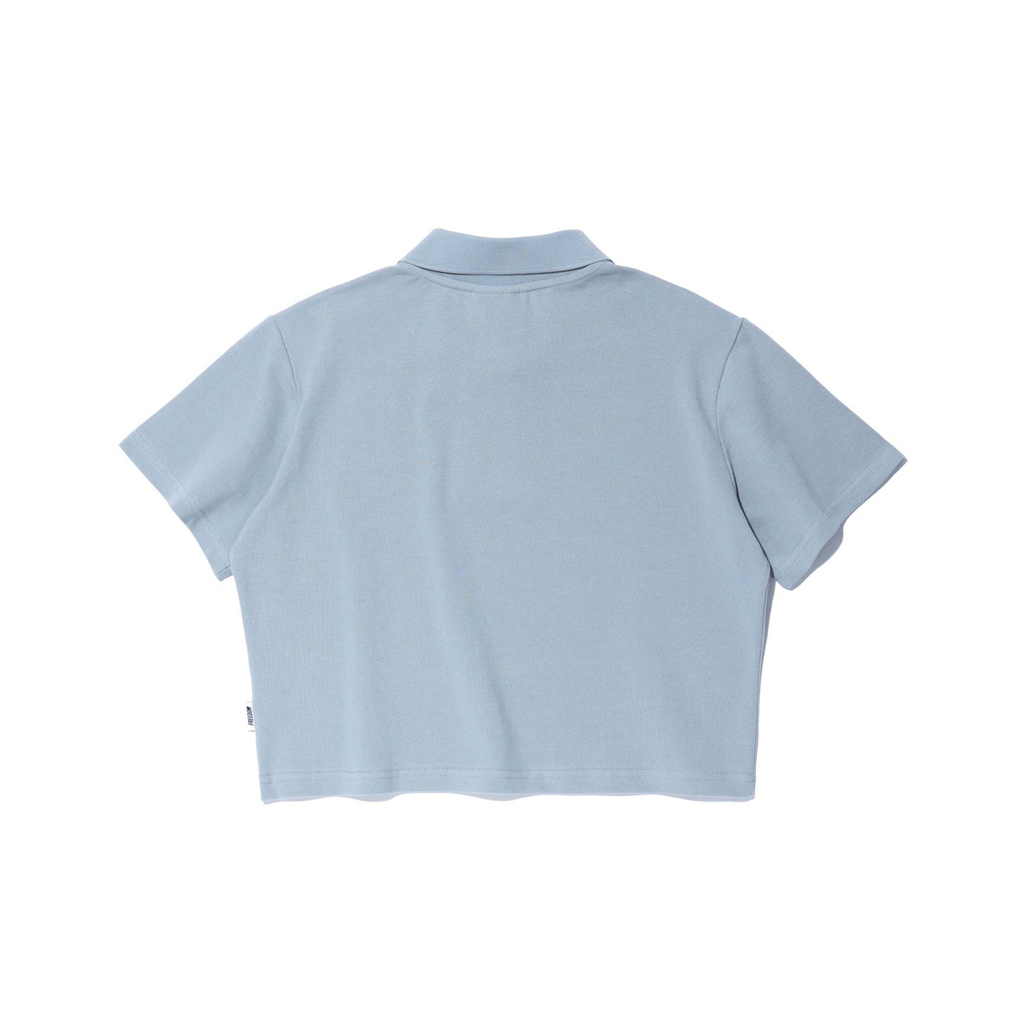 Logo Pique cropped t-shirt (Sky Blue)