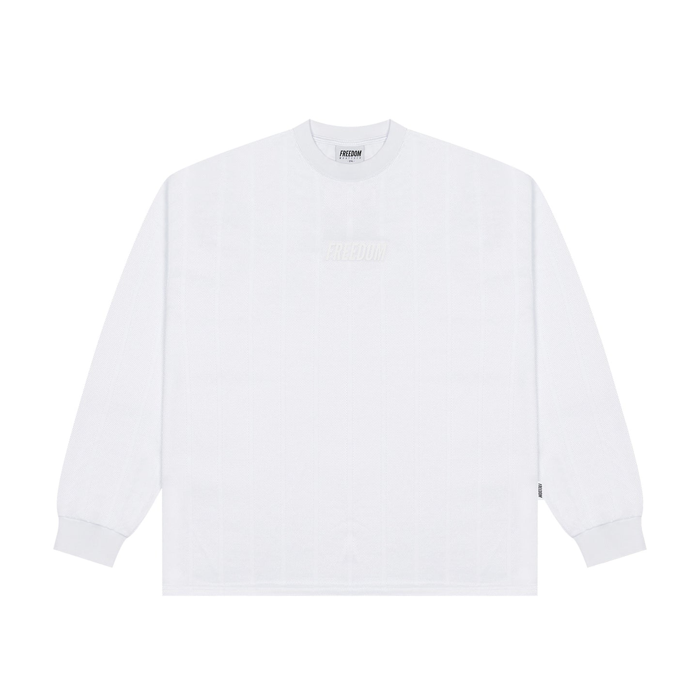 Freedom logo coated mesh long sleeve (white)