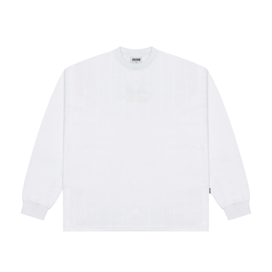 Freedom logo coated mesh long sleeve (white)