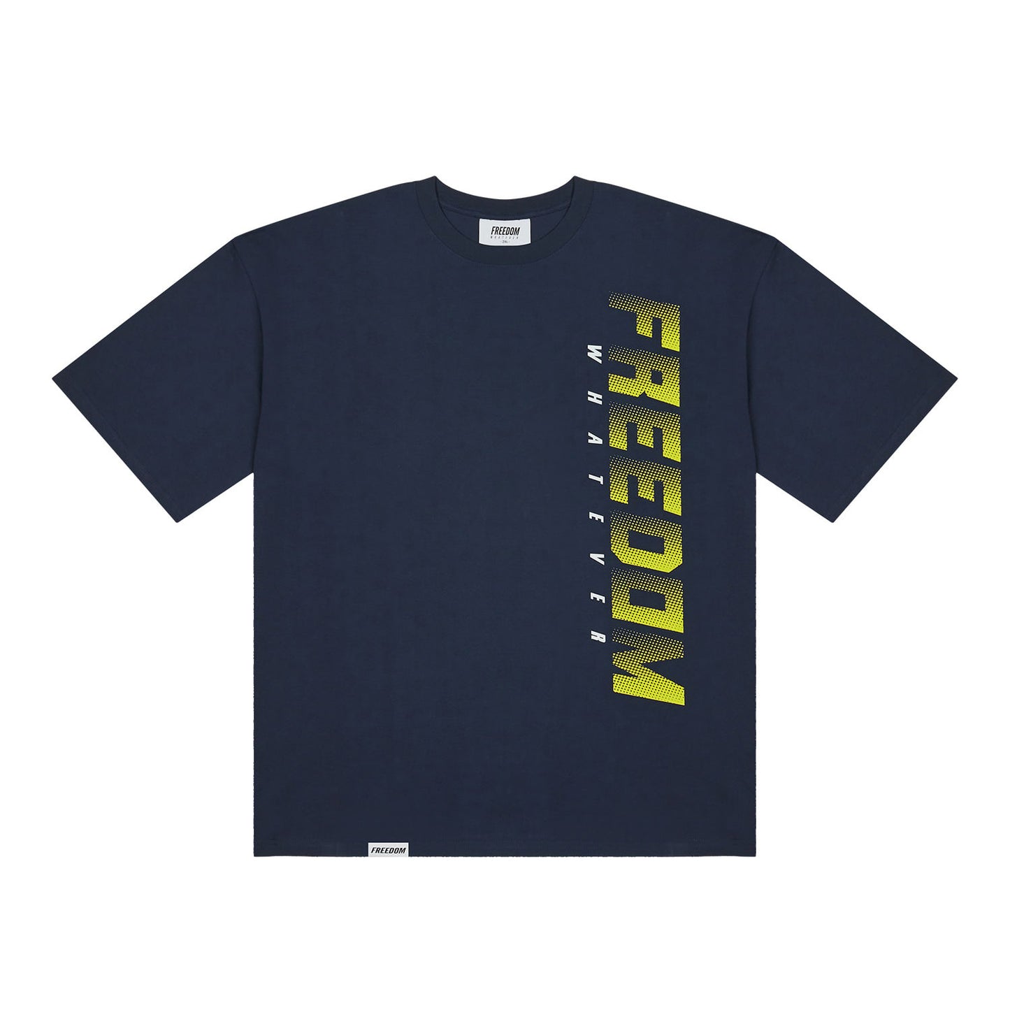 FREEDOM Side Logo T-shirts (Navy/Yellow)