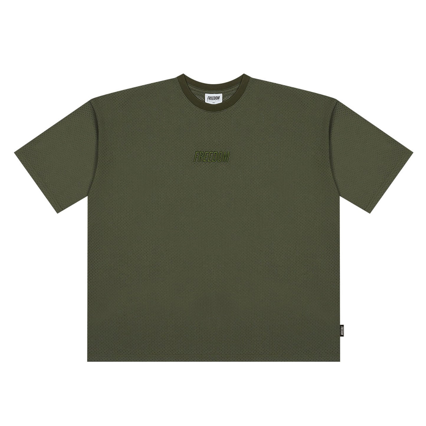 Freedom logo mesh overfit T-shirt (haki)