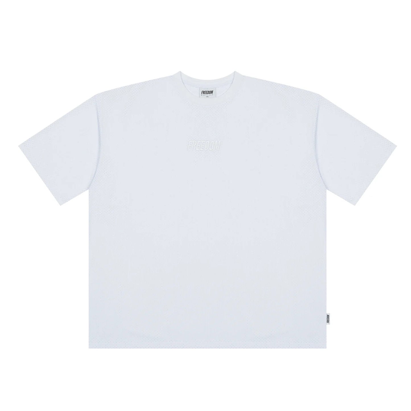 Freedom Logo Mesh Overfit T-shirt (White)