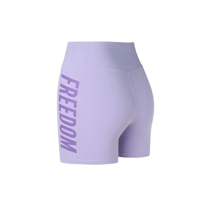 Women's Freedom Big Logo Biker Shorts (Purple)