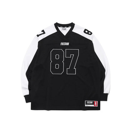Long Sleeve Rugby Jersey (Black/White)