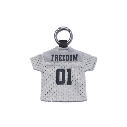 Mini Rugby Keyring (Gray)