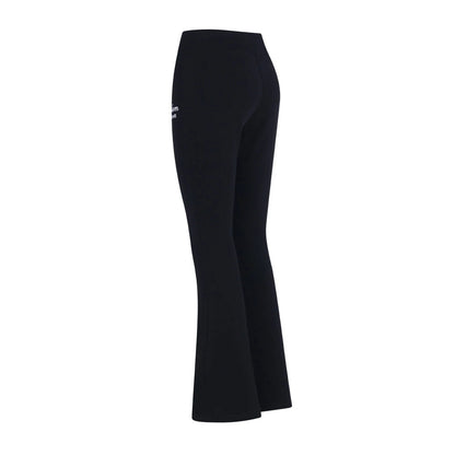 High Banding Boot Cut Sweat Pants women (Black)
