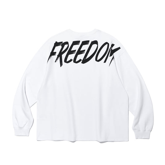 Freedom Back Print Long Sleeve (White)