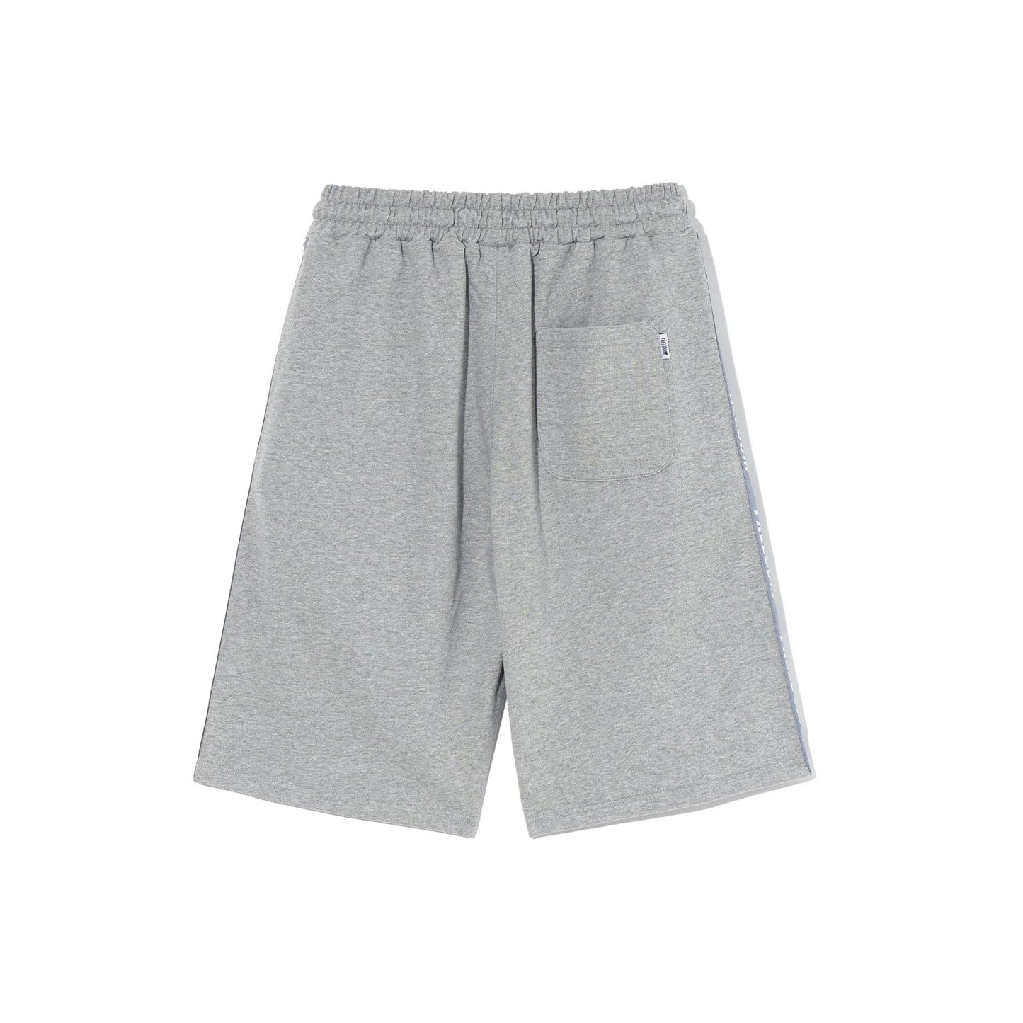 Freedom Lettering Bermuda Cotton Shorts (Grey)