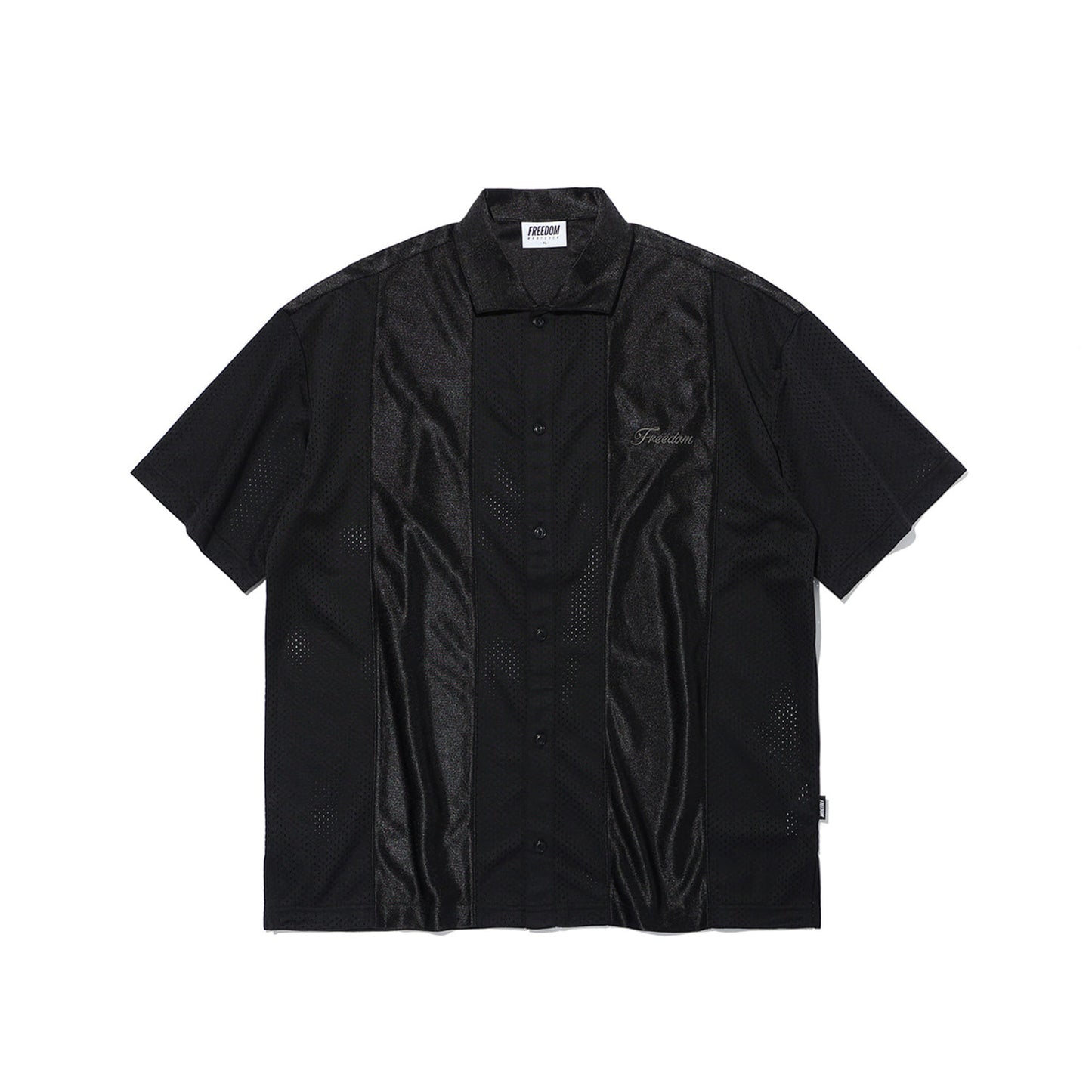 Split Short Sleeve Shirt (Black)
