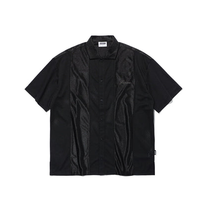 Split Short Sleeve Shirt (Black)