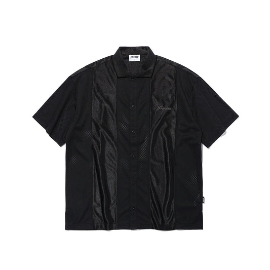 Split Short Sleeve Shirt (Black)