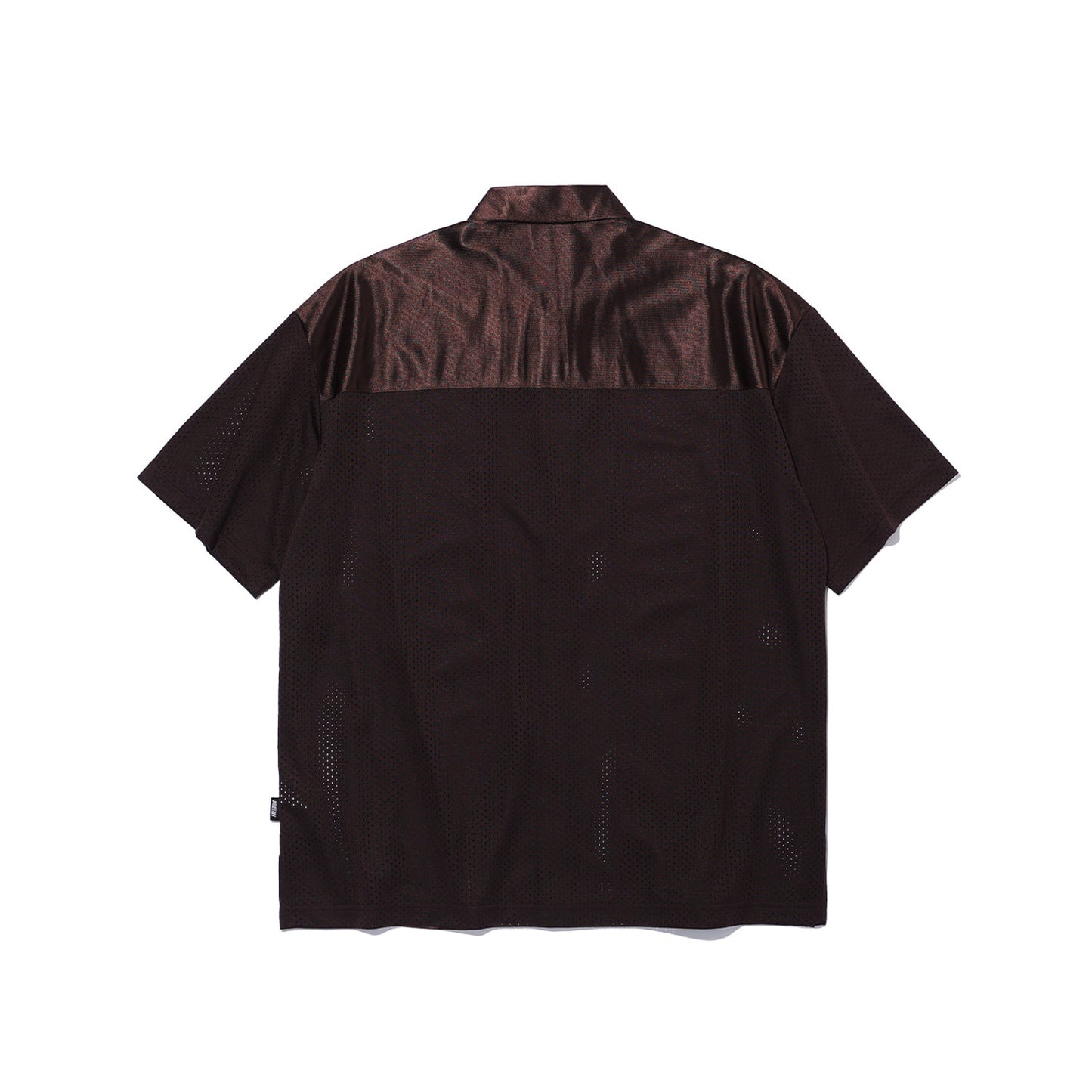 Split Short Sleeve Shirt (Brown)