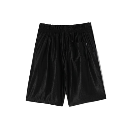 Side Snap Basketball Shorts (Black)