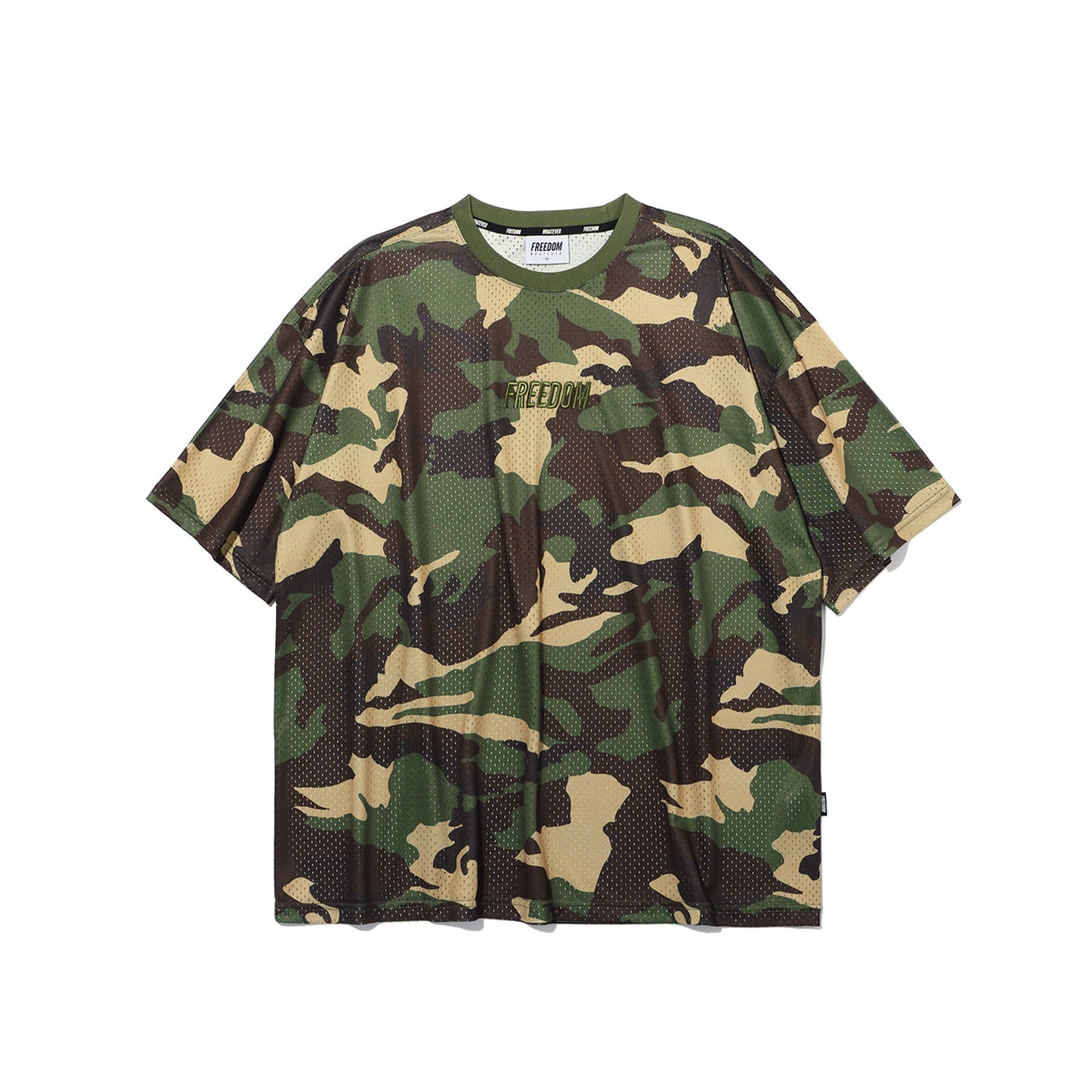 Freedom Logo Mesh Overfit T-Shirt (Camo)