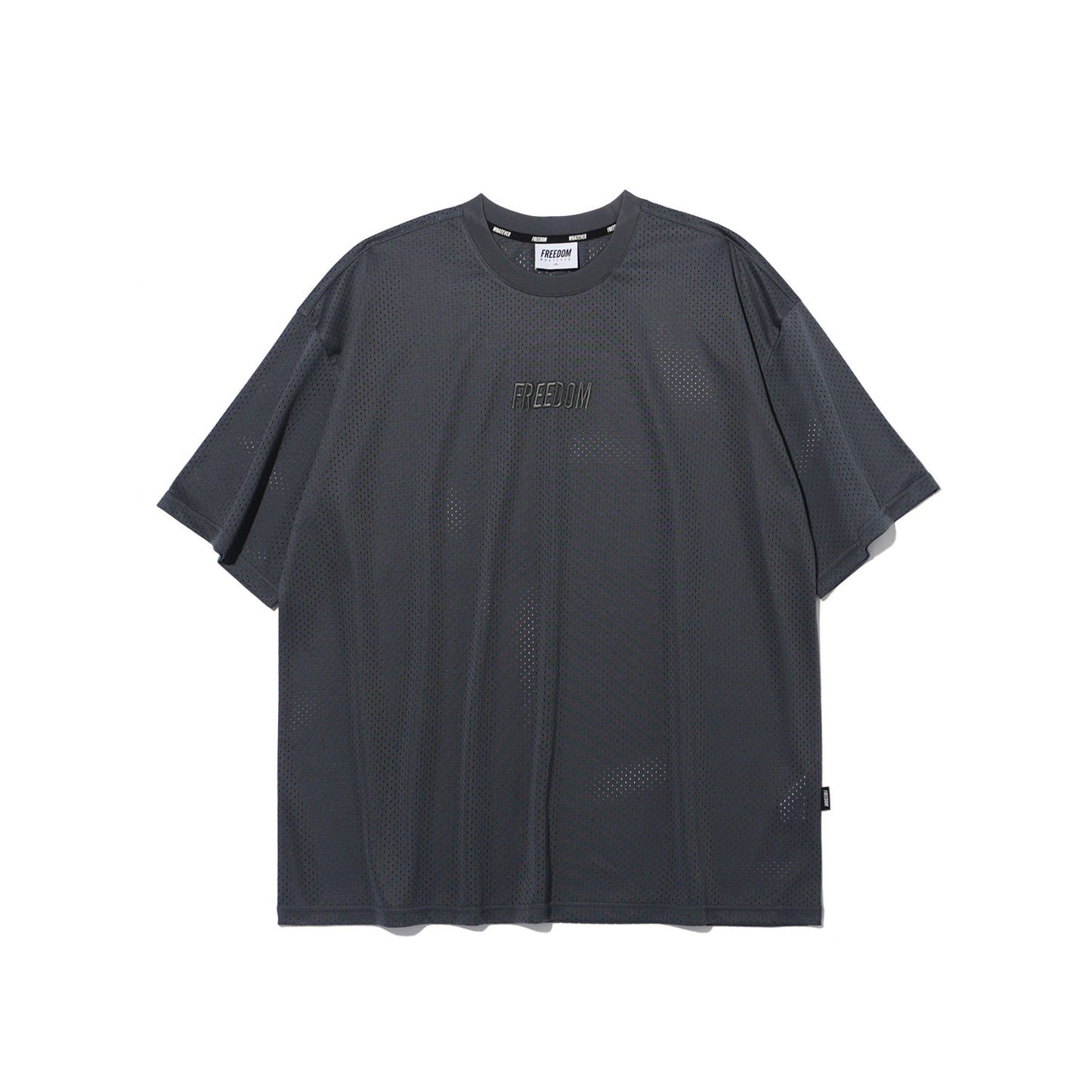Freedom Logo Mesh Overfit T-Shirt (Dark Grey)