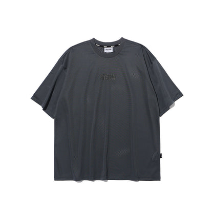 Freedom Logo Mesh Overfit T-Shirt (Dark Grey)