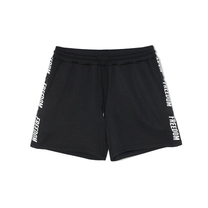 Women's Freedom Lettering Shorts (Black)