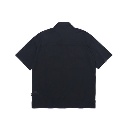 Wappen Mesh Short Sleeve Shirt (Black)