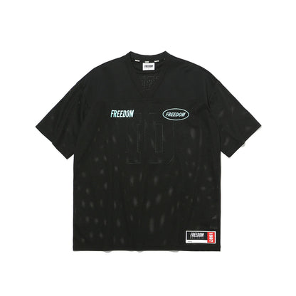 Freedom Mesh Rugby Jersey (Black/Light Teal)