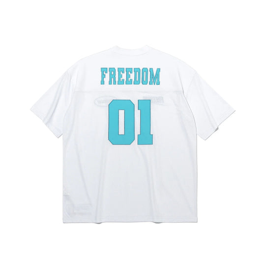 Freedom Mesh Rugby Jersey (White/Sky Blue)