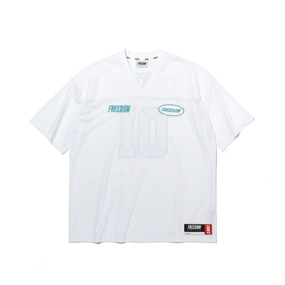Freedom Mesh Rugby Jersey (White/Sky Blue)