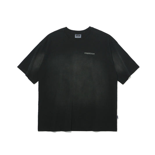 Small Logo Pigment Washed T-Shirt (Black)