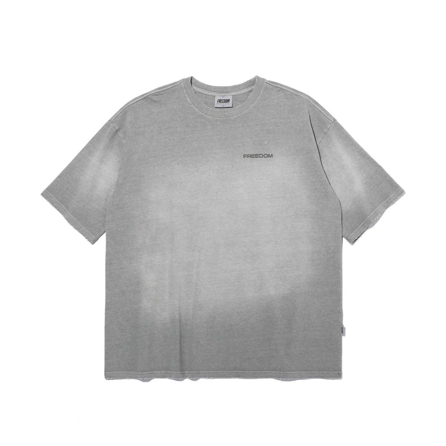 Small Logo Pigment Washed T-Shirt (Gray)