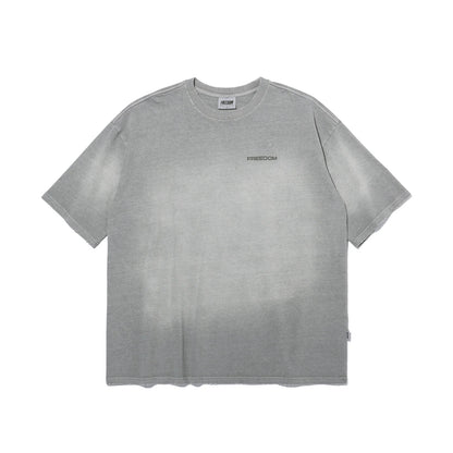 Small Logo Pigment Washed T-Shirt (Gray)