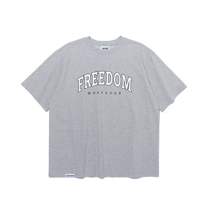 Freedom Arch Logo Semi-Overfit T-shirt (Gray)